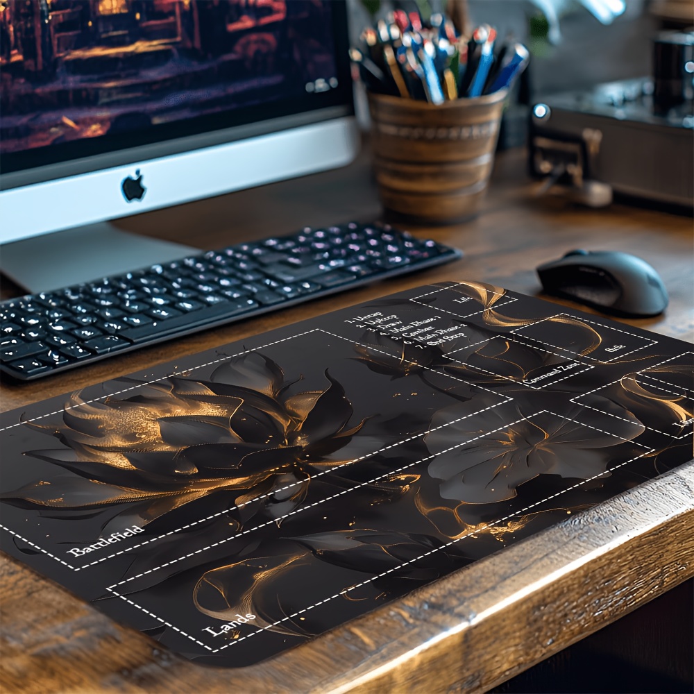 Black Lotus Playmat Game Mat for Trading Card Games